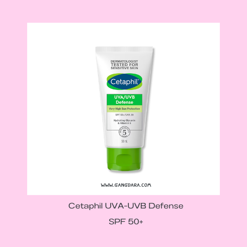 ครีมกันแดดสําหรับคนเป็นสิวแพ้ง่าย Cetaphil UVA-UVB Defense SPF 50+