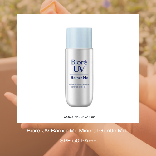 กันแดดไม่มีแอลกอฮอล์ น้ำหอม พาราเบน Biore UV Barrier Me Mineral Gentle Milk