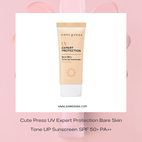 ครีมกันแดดผสมรองพื้น Cute Press UV Expert Protection Bare Skin Tone UP Sunscreen SPF 50+ PA++