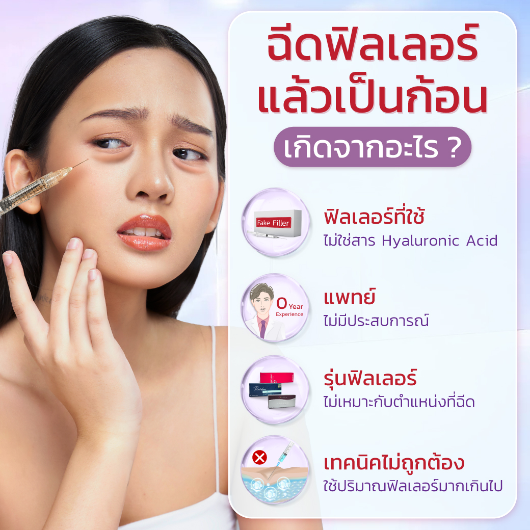 สาเหตุฟิลเลอร์ใต้ตาเป็นก้อน